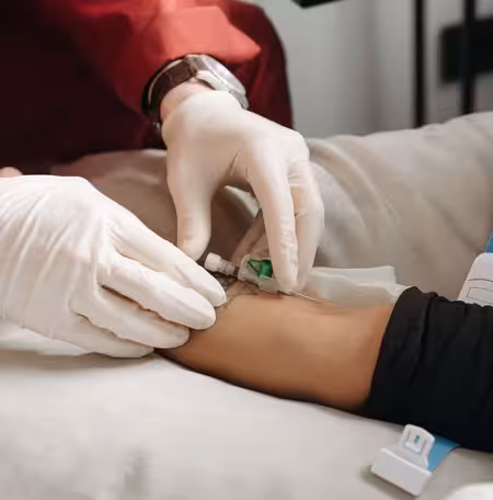Doctor visiting patient at home